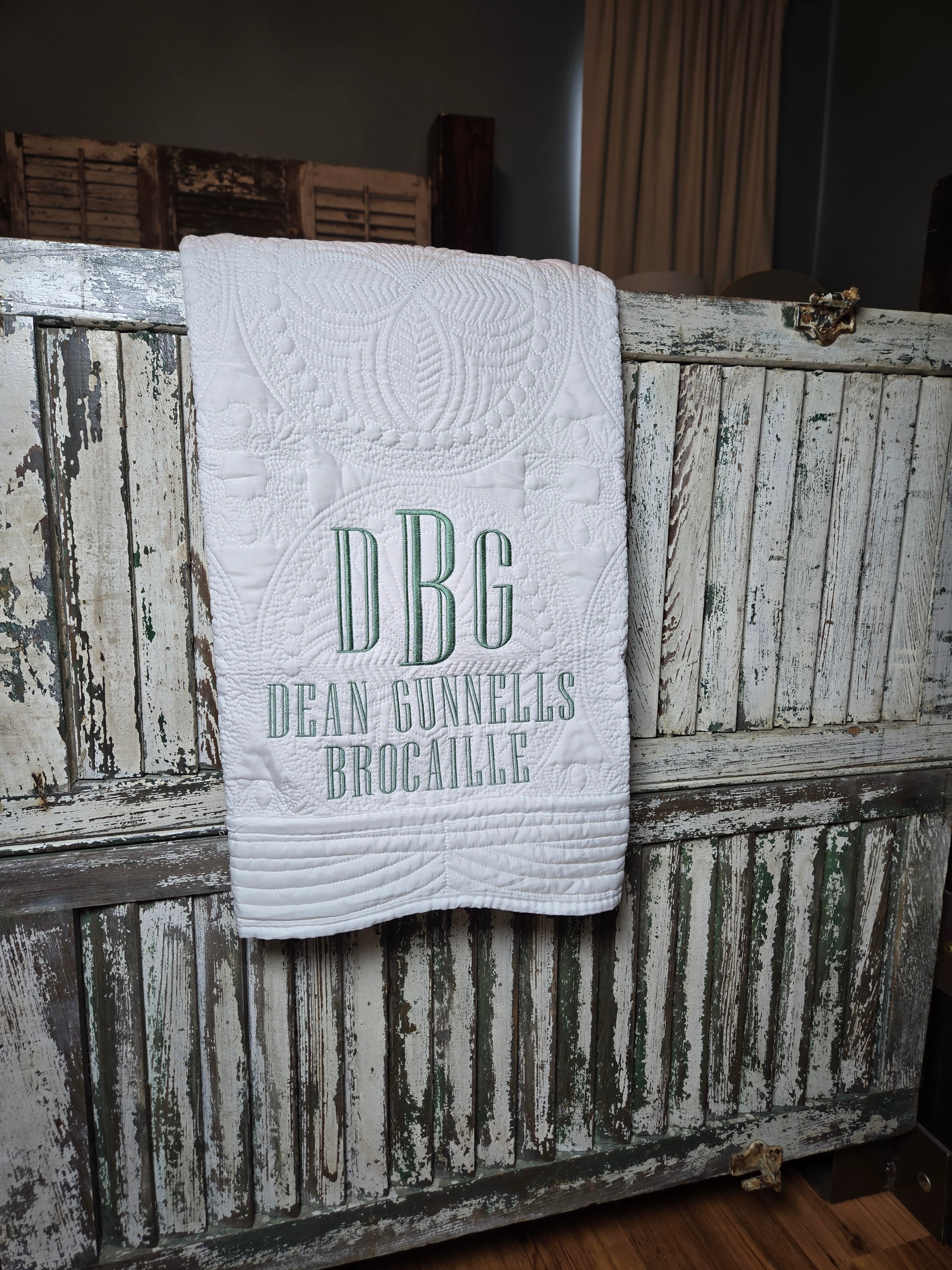 Crib Quilt- initials & name
