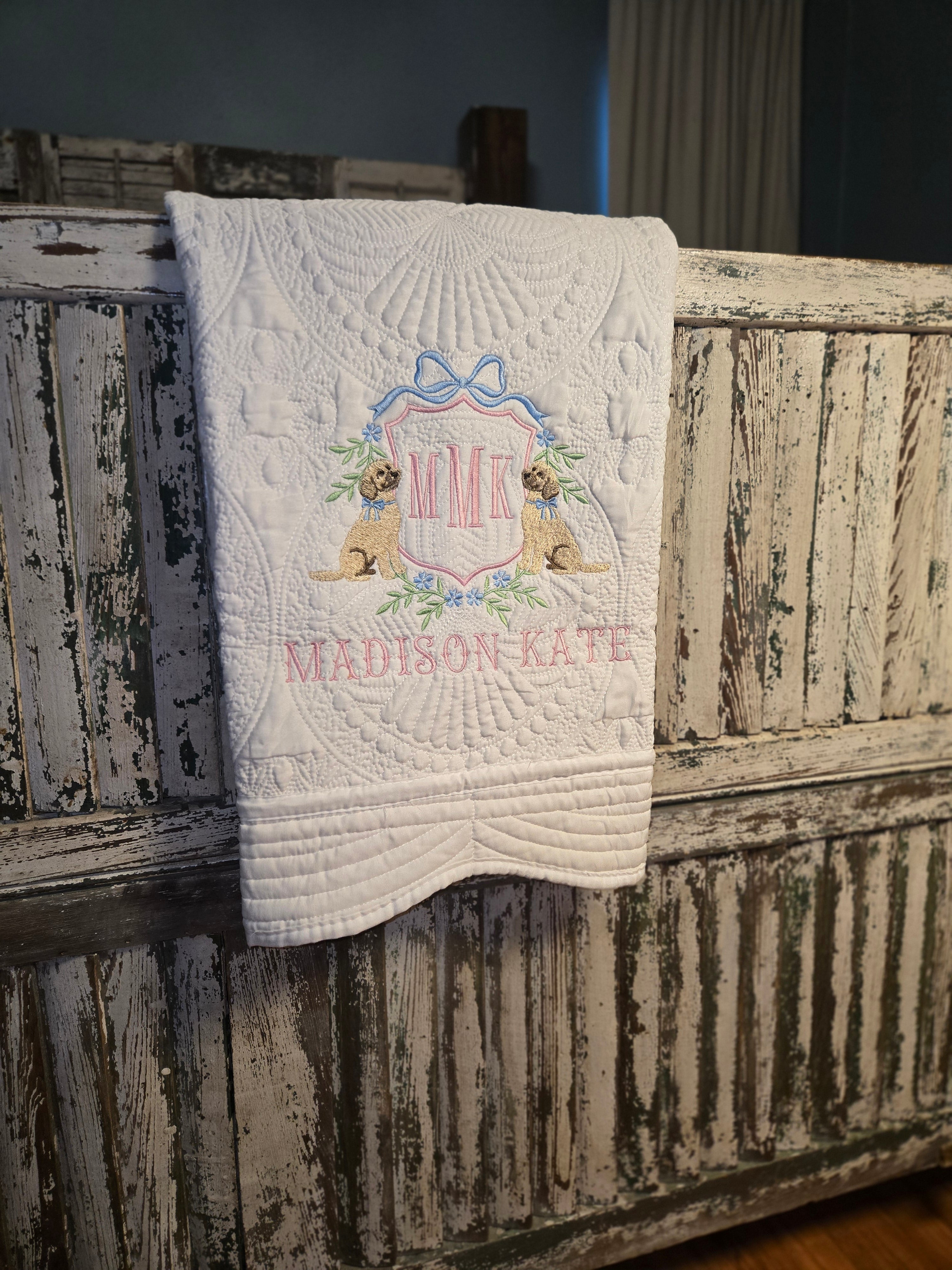 Custom crib quilt