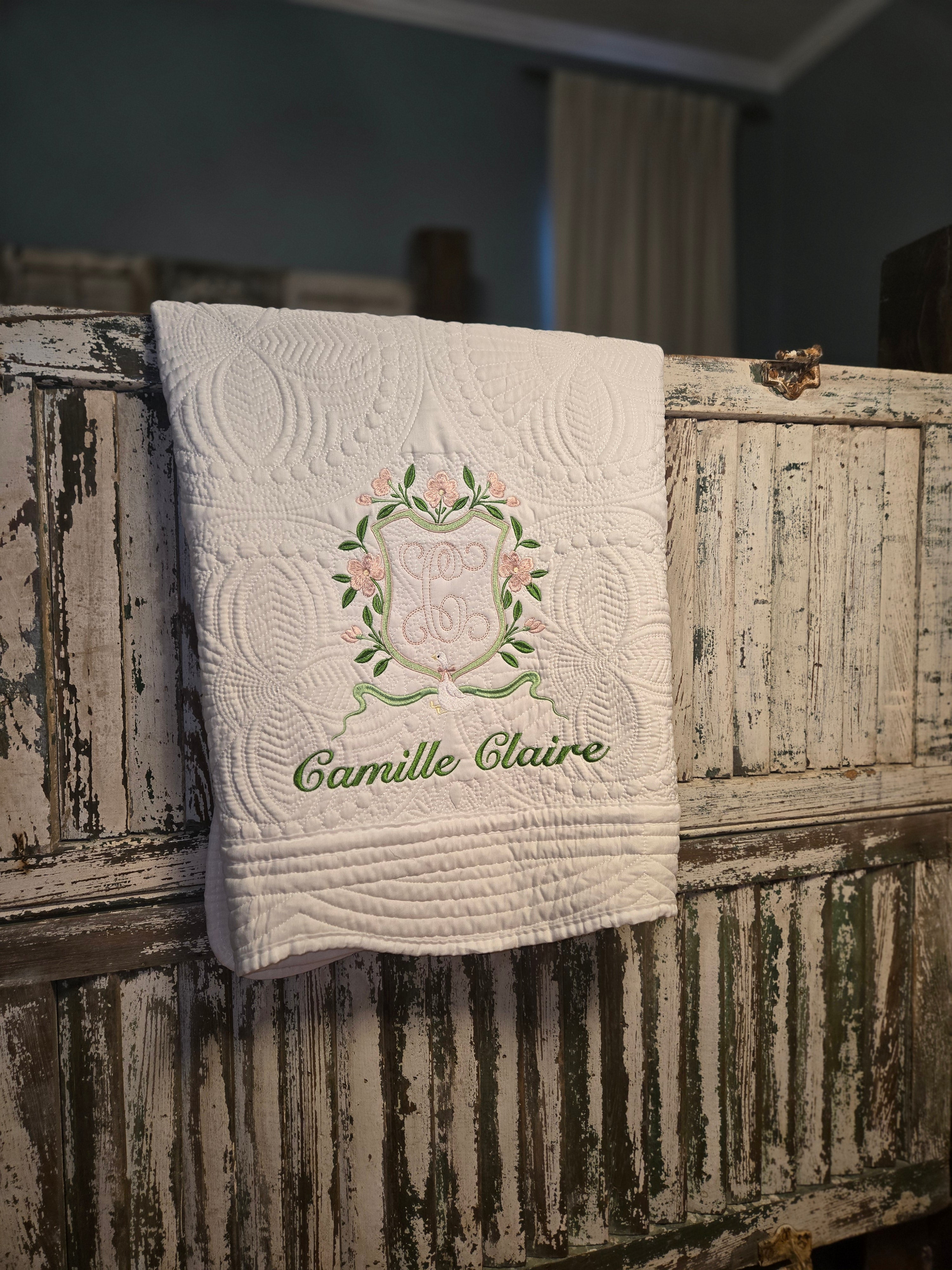 Custom crib quilt